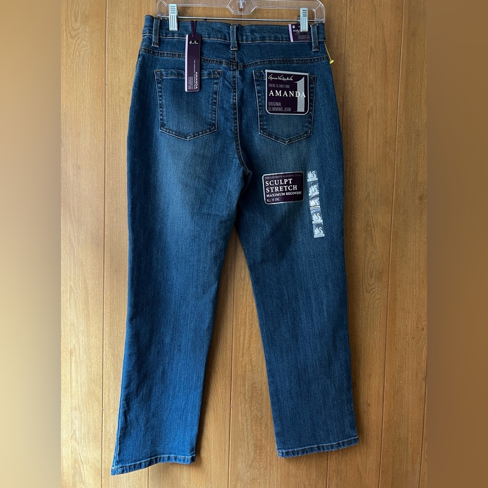 Gloria Vanderbilt Amanda Women's Blue Original Slimming Jean Size 10 P short - Picture 2 of 16